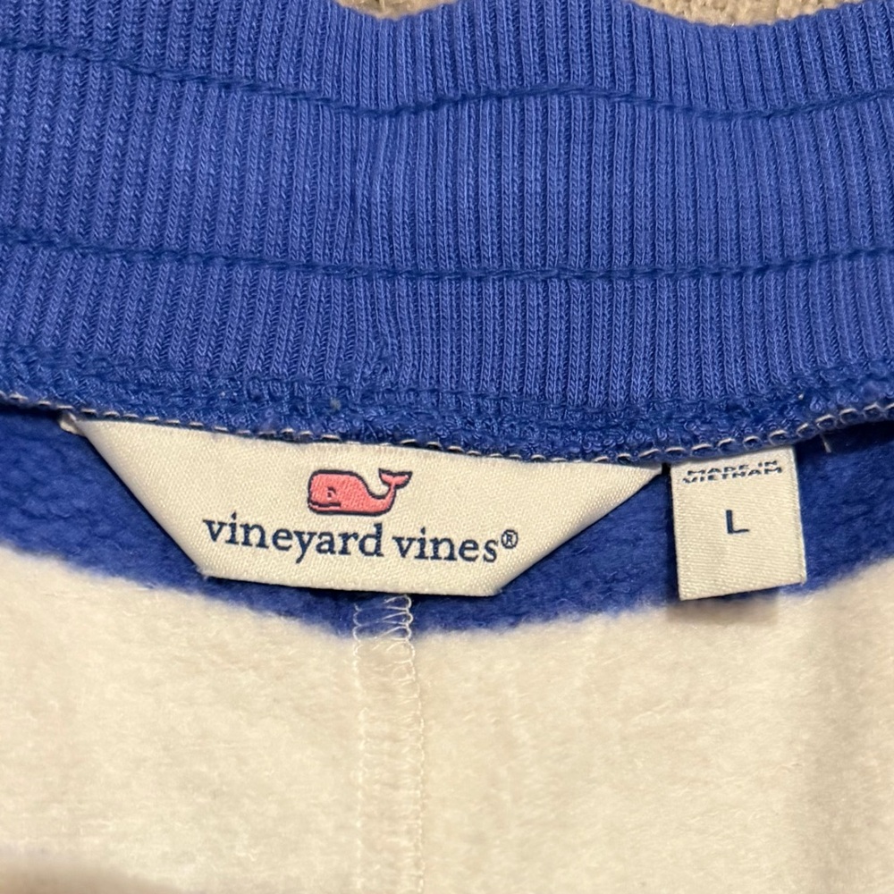 Vineyard Vines Bold Blue and White Athletic Shorts - Picture 2 of 3